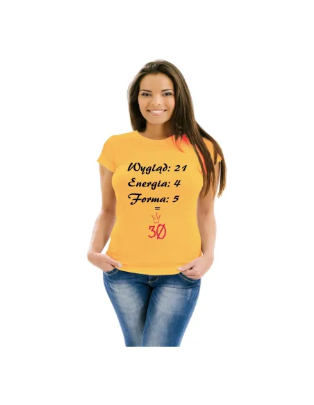 Koszulka na Urodziny z Nadrukiem na 20 30 40 50 Wygląd