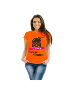 Koszulka z Nadrukiem Bombowa Teściowa Pomysłowy Prezent