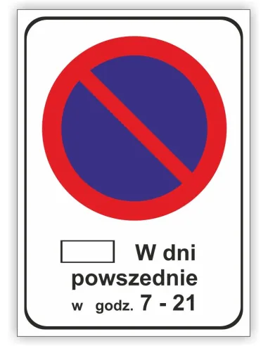 Znak Drogowy 30x30 cm Tablica Informacyjna B39 Strefa