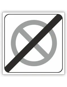 Znak Drogowy 30x30 cm Tablica Informacyjna B40 Koniec