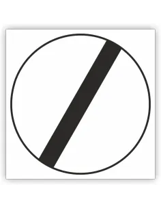 Znak Drogowy 30x30 cm Tablica Informacyjna B42 Koniec