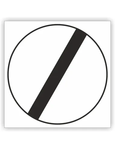 Znak Drogowy 30x30 cm Tablica Informacyjna B42 Koniec