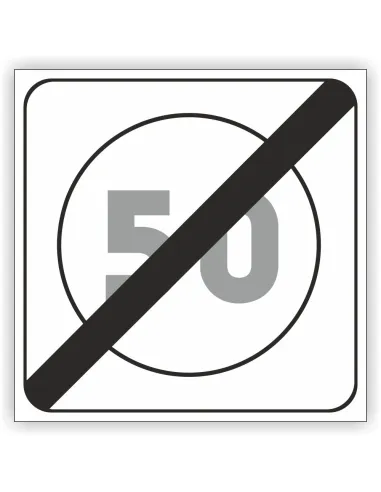 Znak Drogowy 30x30 cm Tablica Informacyjna B44 Koniec