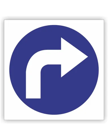 Znak Drogowy – Znak Nakazu 30x30 cm Tablica Informacyjna