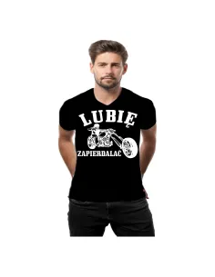 Koszulka dla Fana Motorów z Nadrukiem Lubię Zapierdalać