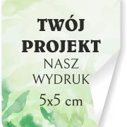 Naklejki ETYKIETY REKLAMOWE twoje LOGO dowolny nadruk 5 x 5 cm 160 szt.