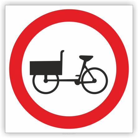 Znak drogowy Tablica informacyjna B11 zakaz wjazdu wózków rowerowych - znak zakazu 60x60 cm