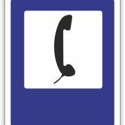Znak drogowy Tablica informacyjna D24 telefon -znak informacyjny 60x60 cm