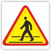 Znak drogowy Tablica informacyjna A-16 przejście dla pieszych - znak ostrzegawczy 30x30 cm