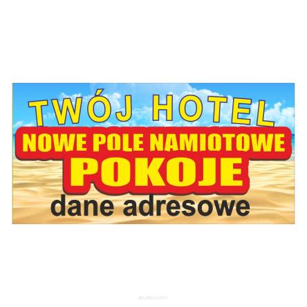 Baner reklamowy gotowe wzory banerów - Twój hotel