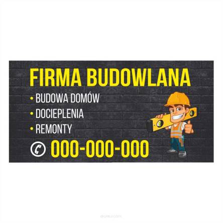 Baner reklamowy gotowe wzory banerów - Firma budowlana