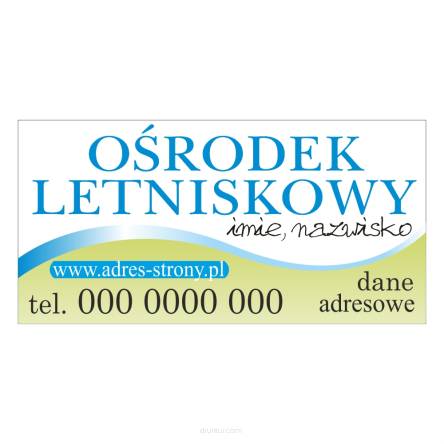 Baner reklamowy gotowe wzory banerów - Ośrodek letniskowy