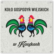 Baner Szyld z oczkami Logo Koło Gospodyń Wiejskich KGW Projekt 150x150 cm