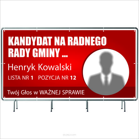 BANER WYBORCZY BANERY WYBORCZE 130x80cm - 10 szt. gotowy projekt PLANDEKA