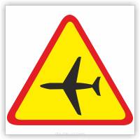 Znak drogowy Tablica informacyjna A-26 lotnisko - znak ostrzegawczy 30x30 cm