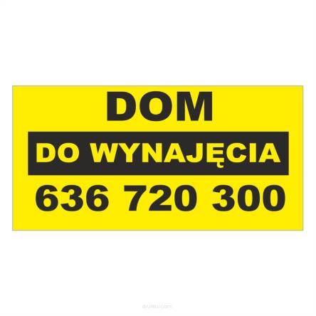 Baner reklamowy gotowe wzory banerów - Dom do wynajęcia