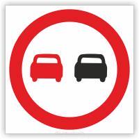 Znak drogowy Tablica informacyjna B25 zakaz wyprzedzania - znak zakazu 30x30 cm