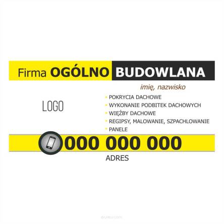 Baner reklamowy gotowe wzory banerów - Firma ogólno budowlana