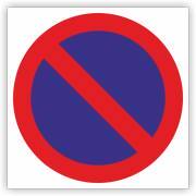 Znak drogowy Tablica informacyjna B35 zakaz postoju -znak zakazu 60x60 cm