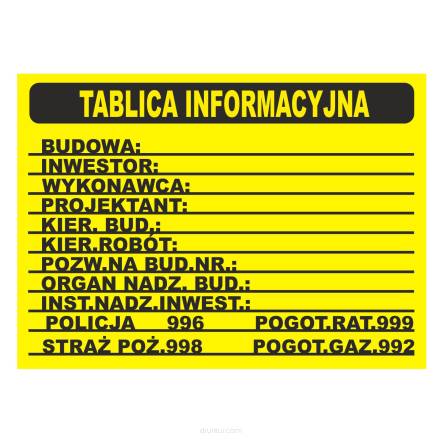 Tablica informacyjna