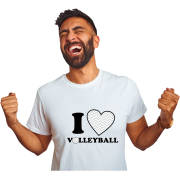 Koszulka z nadrukiem napis I LOVE VOLLEYBALL
