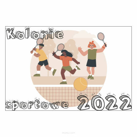 Magnesy na lodówkę - KOLONIE SPORTOWE 2022 - drukarnia, hurtownia, producent magnesów na lodówkę - druktur.com