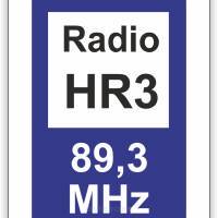 Znak drogowy Tablica informacyjna D34a informacja radiowa o ruchu drogowym -znak informacyjny 30x30 cm