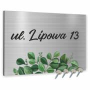 TABLICZKA ADRESOWA  ALUMINIOWA SREBRNA różne nadruki 20x15 cm dibond