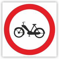 Znak drogowy Tablica informacyjna B10 zakaz wjazdu motorowerów - znak zakazu 60x60 cm