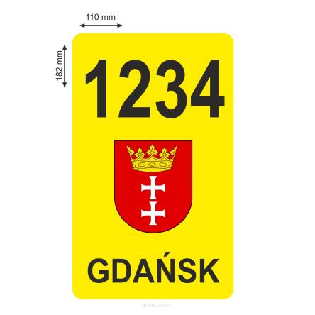 NAKLEJKI MAGNETYCZNE oznaczenie TAXI GDAŃSK