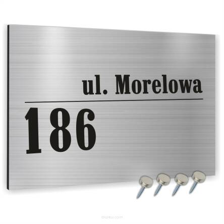 METALOWA TABLICA ADRESOWA NAZWA ULICY ALUMINIUM 3D 20x15cm dibond