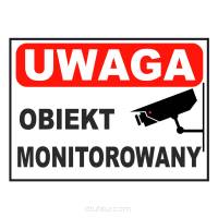 Tablica informacyjna UWAGA obiekt monitorowany