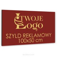 Tablica szyld reklamowy firmowy aluminium 100x50 TWOJE LOGO PROJEKT GRATIS