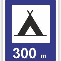 Znak drogowy Tablica informacyjna D30 obozowisko (kemping) -znak informacyjny 40x40 cm