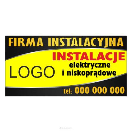 Baner reklamowy gotowe wzory banerów - Firma instalacyjna