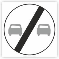 Znak drogowy Tablica informacyjna B27 koniec zakazu wyprzedzania - znak zakazu 30x30 cm