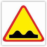 Znak drogowy Tablica informacyjna A-11 nierówna droga - znak ostrzegawczy 60x60 cm