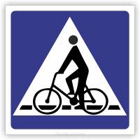Znak drogowy Tablica informacyjna D6a przejazd dla rowerzystów -znak informacyjny 40x40 cm