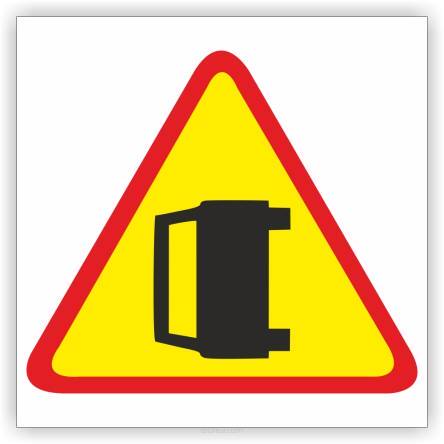 Znak drogowy Tablica informacyjna A-34 wypadek drogowy - znak ostrzegawczy 60x60 cm