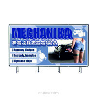 BANER REKLAMOWY 130x80cm projekt gratis plandeka MECHANIKA POJAZDOWA