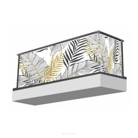 Osłona balkonowa na barierkę palmy liście rośliny