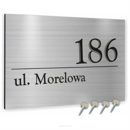 METALOWA TABLICA ADRESOWA NAZWA ULICY ALUMINIUM 40x30 cm dibond