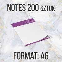 Notesy reklamowe A6 50 str 200szt + projekt gratis 