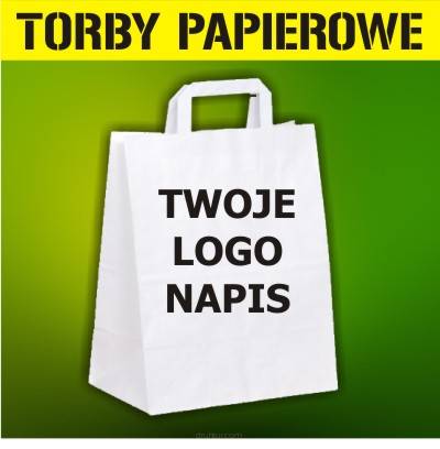 Torby papierowe z nadrukiem 41x25x15  - 100 sztuk