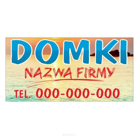 Baner reklamowy gotowe wzory banerów - Domki