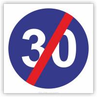 Znak drogowy Tablica informacyjna C15 koniec minimalnej prędkości -znak nakazu 60x60 cm