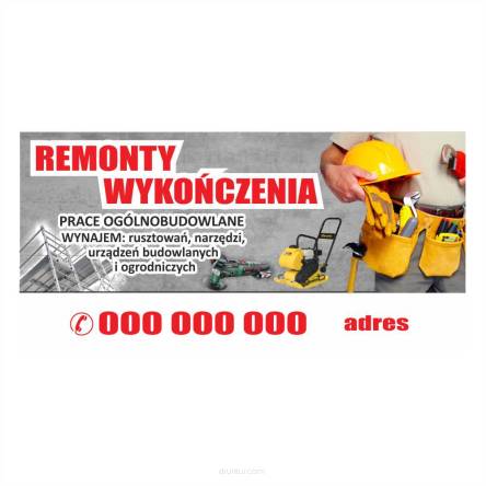 Baner reklamowy gotowe wzory banerów - Remonty wykończenia