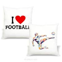 Poduszka Dla Kibica Piłki nożnej z nadrukiem PREZENT SPORT I LOVE FOOTBALL