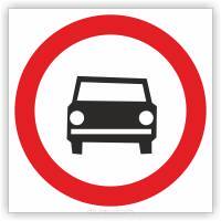 Znak drogowy Tablica informacyjna B3 zakaz wjazdu poj. silnikowego z wyjatkiem motocykli jednośladowych - znak zakazu 30x30 cm