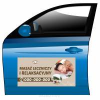 Magnes na samochód reklama magnetyczna masaż leczniczy i relaksacyjny